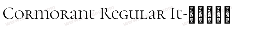Cormorant Regular It字体转换